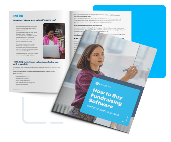 DonorPerfect Resource: How to Buy Fundraising Software EBook Mockup