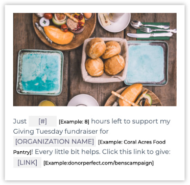 Screenshot of social media crowdfunding post