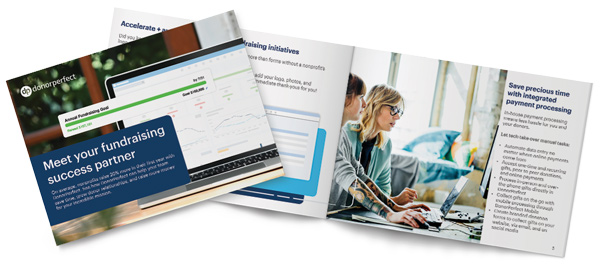 DonorPerfect Brochure Mockup