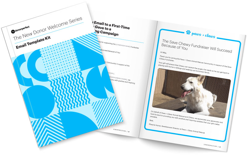 New donor Welcome series email template kit