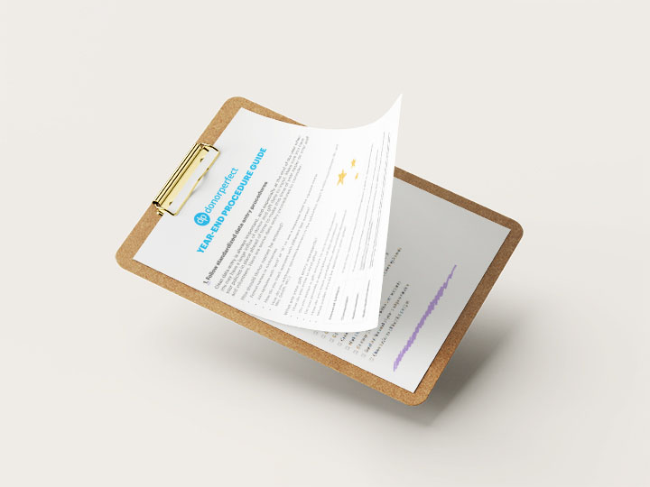 DonorPerfect year end fundraising guide screenshot