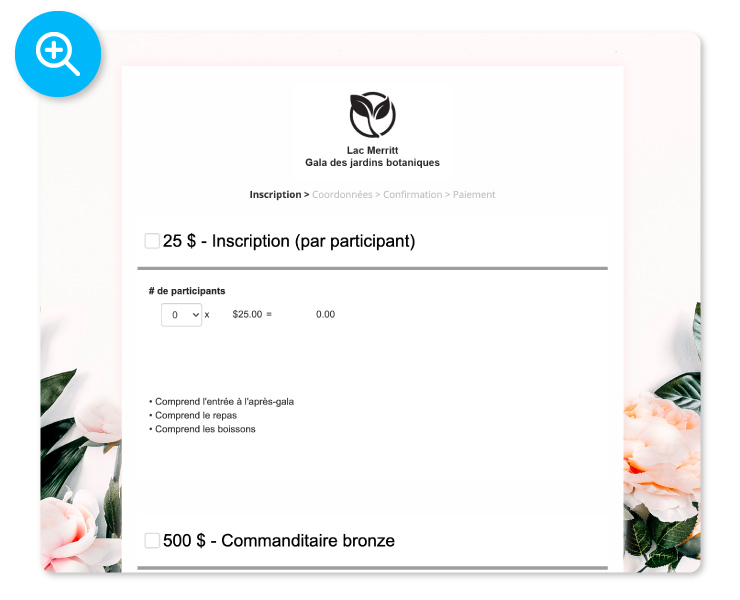 French Form: Formulaires accrocheurs pour l’inscription aux événements.