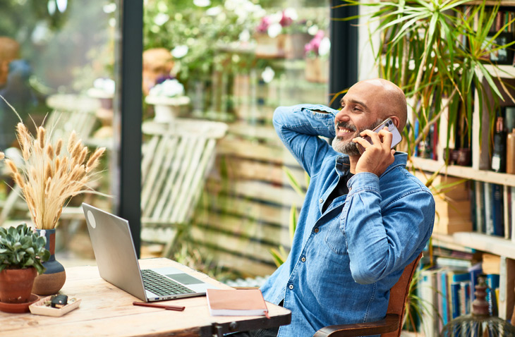 Man on phone