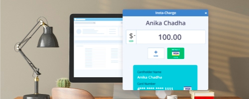 Screenshot of payments being accepted on DonorPerfect Mobile App