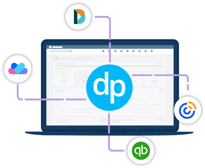 An illustration showing some of DonorPerfects main integrations. 
