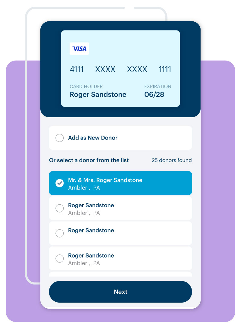 DonorPerfect Mobile App Payment Collection