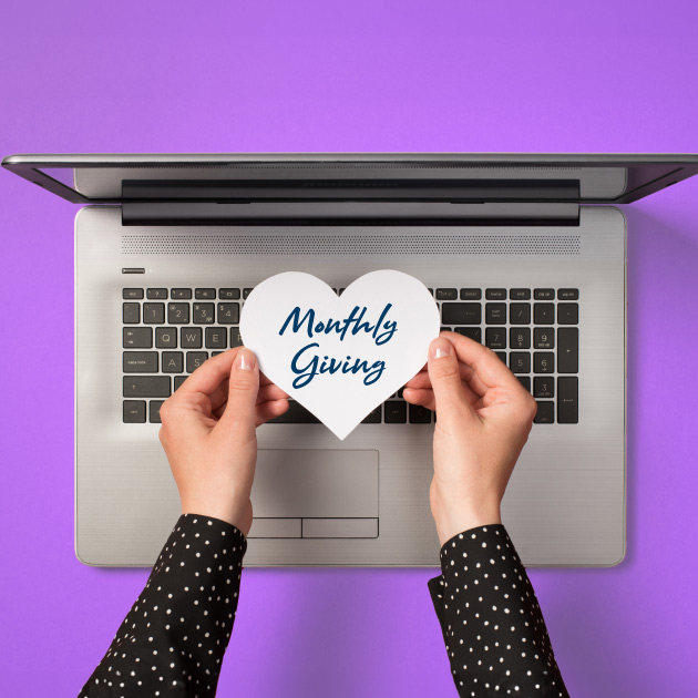 Monthly giving in a heart