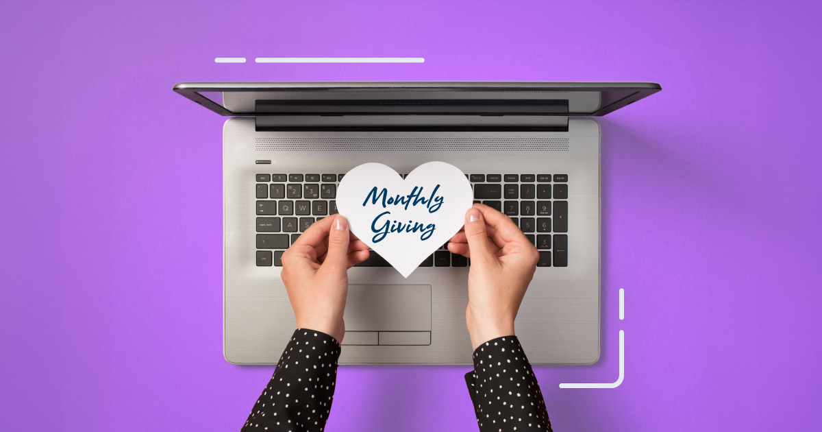 Monthly giving in a heart