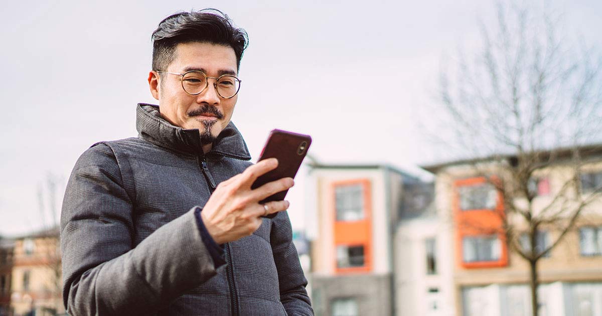 Man using phone