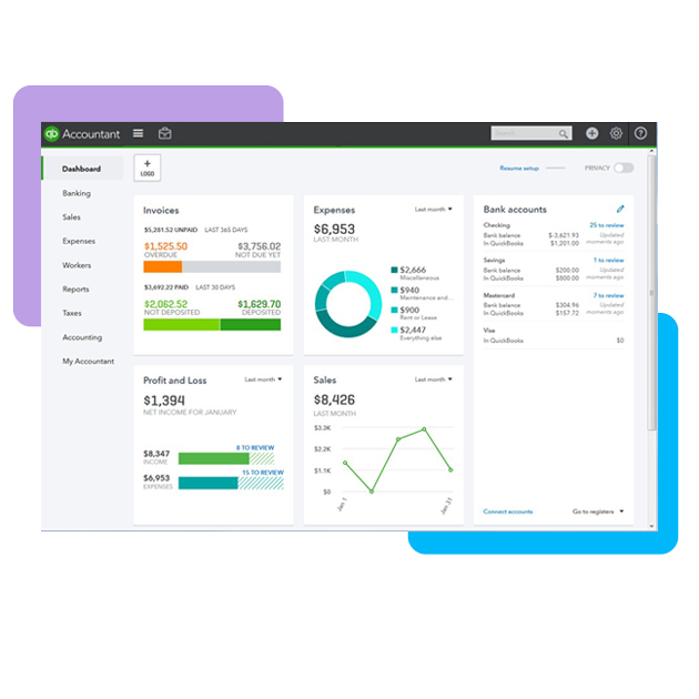 QuickBooks Dashboard