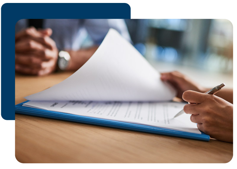 Person signing document