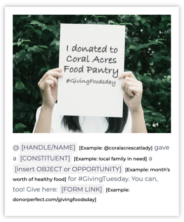 I donated on givingtuesday social post screenshot