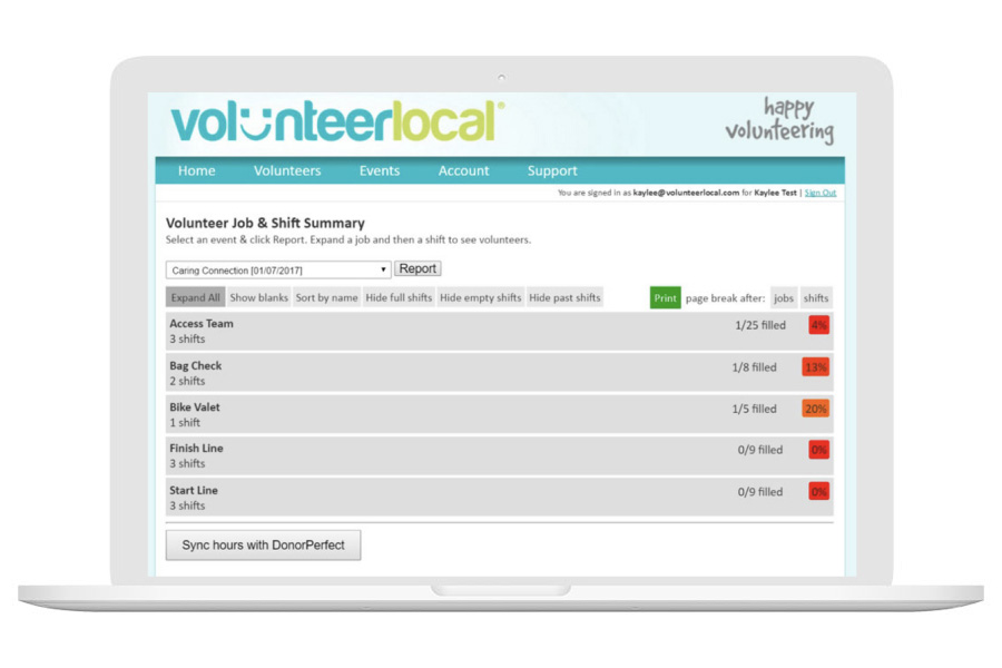 Volunteer Management Feature