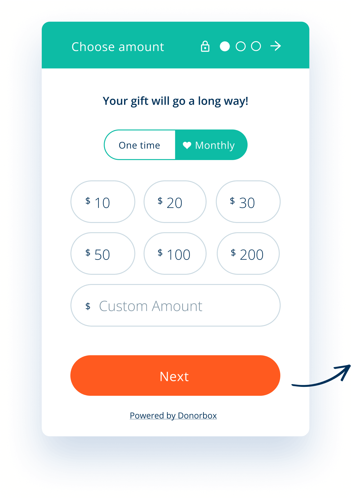 Mockup of a nonprofit using DP Forms