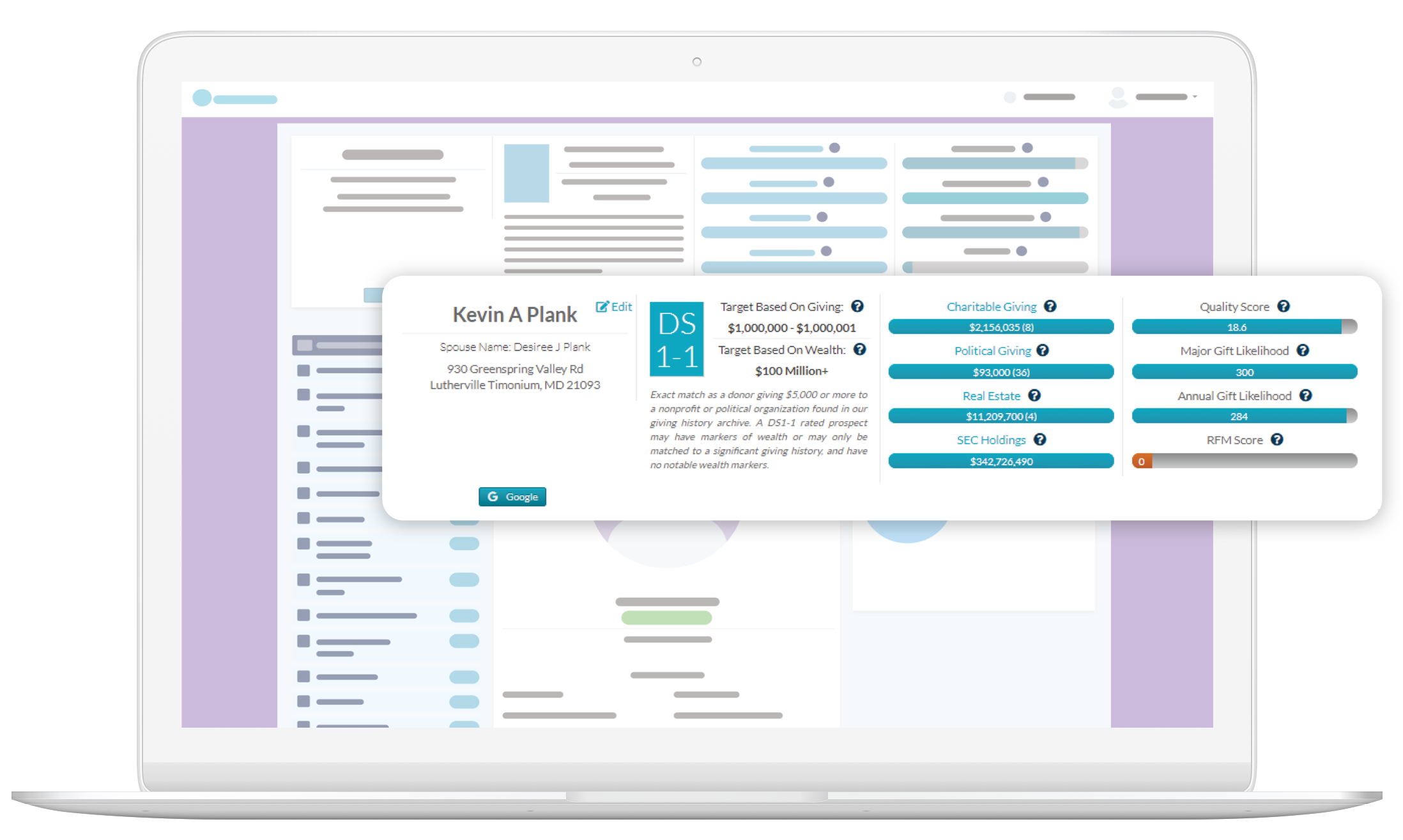 DonorSearch Prospect Research