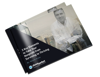 DonorPerfect Resource:3 Key Elements to Take Your Nonprofit from Surviving to Thriving image ad