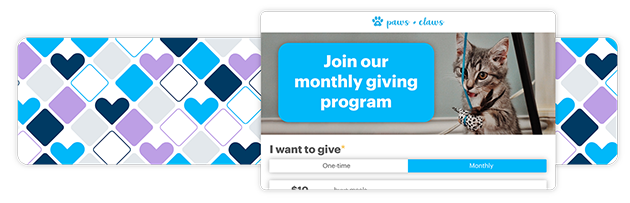 Example donation form made with DonorPerfect.