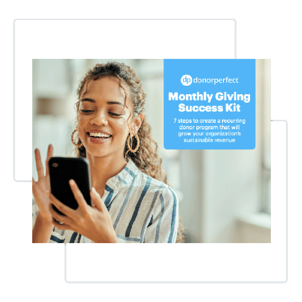 Monthly giving success kit ebook mockup