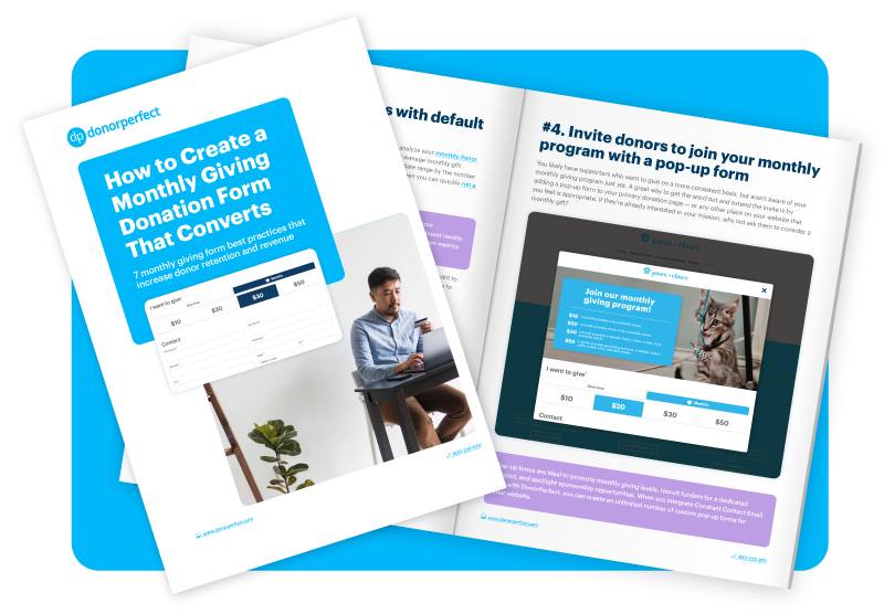 How to Create a Monthly Giving Donation Form that Converts E-book mockup 