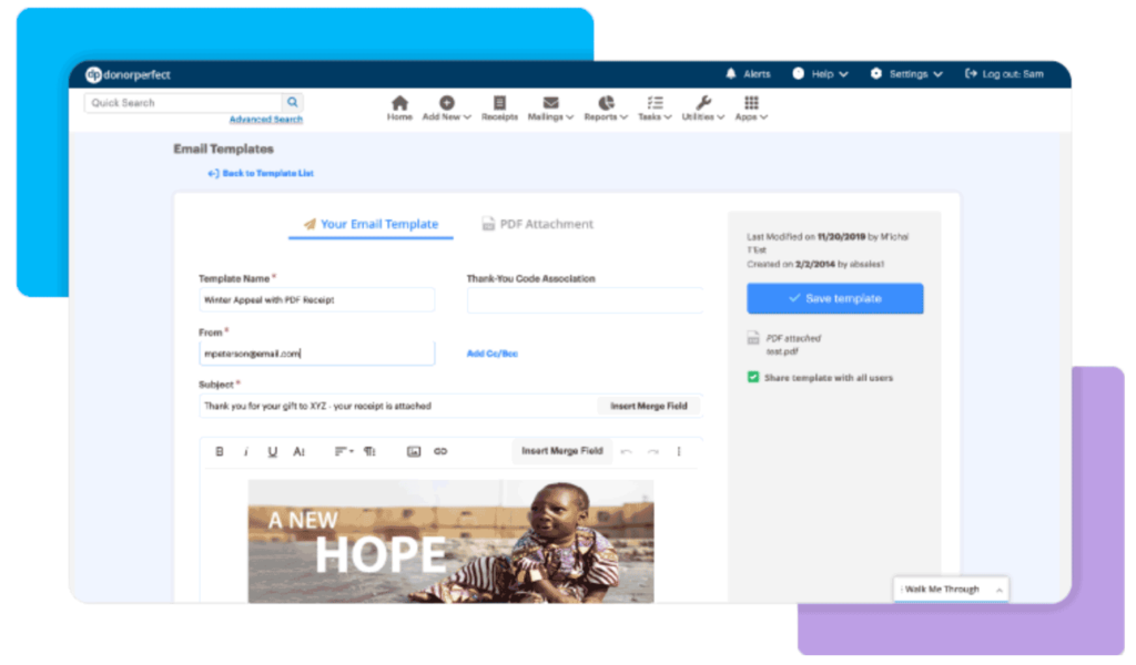 A preview of a personalized email reciept.